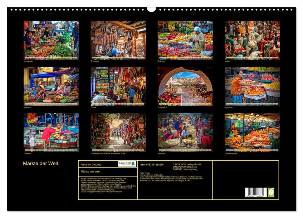 Märkte der Welt (CALVENDO Wandkalender 2026)