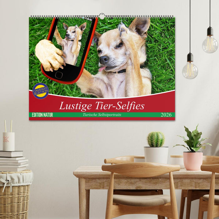 Lustige Tier-Selfies. Tierische Selbstportraits (CALVENDO Wandkalender 2026)