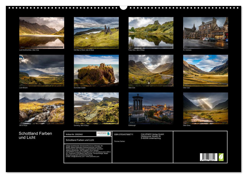 Schottland Farben und Licht (CALVENDO Wandkalender 2026)