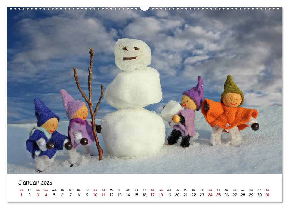 Die Abenteuer der vier kleinen Wichtel (CALVENDO Wandkalender 2026)