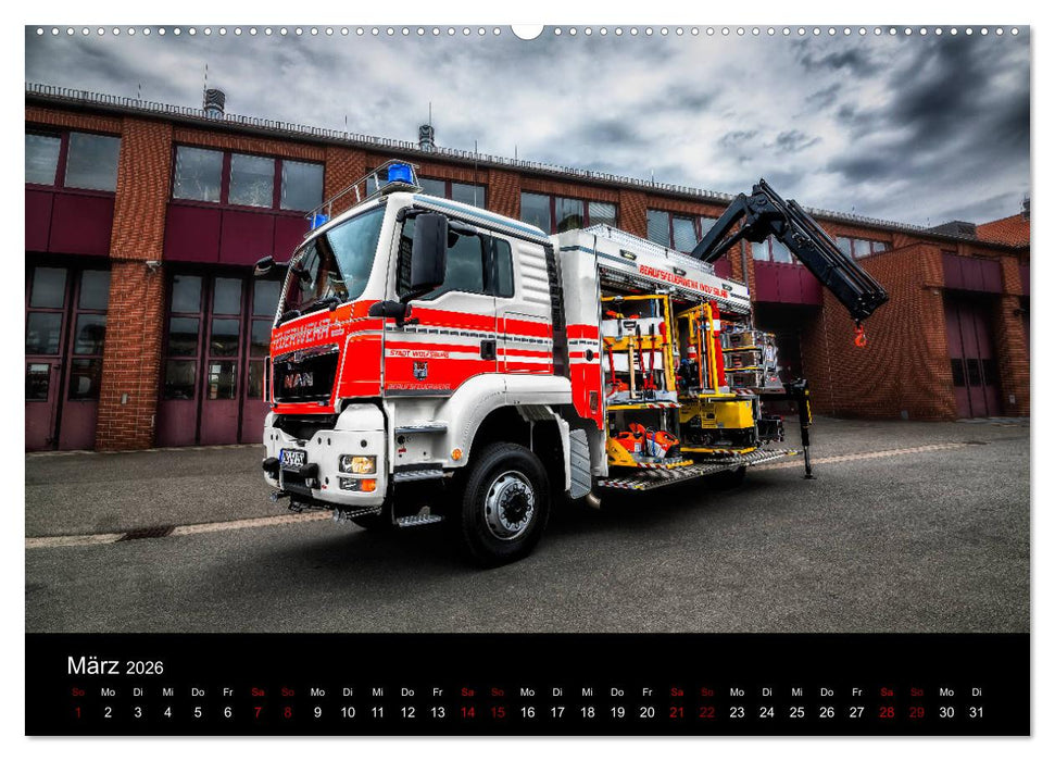 Feuerwehr und Rettungsdienst (CALVENDO Wandkalender 2026)