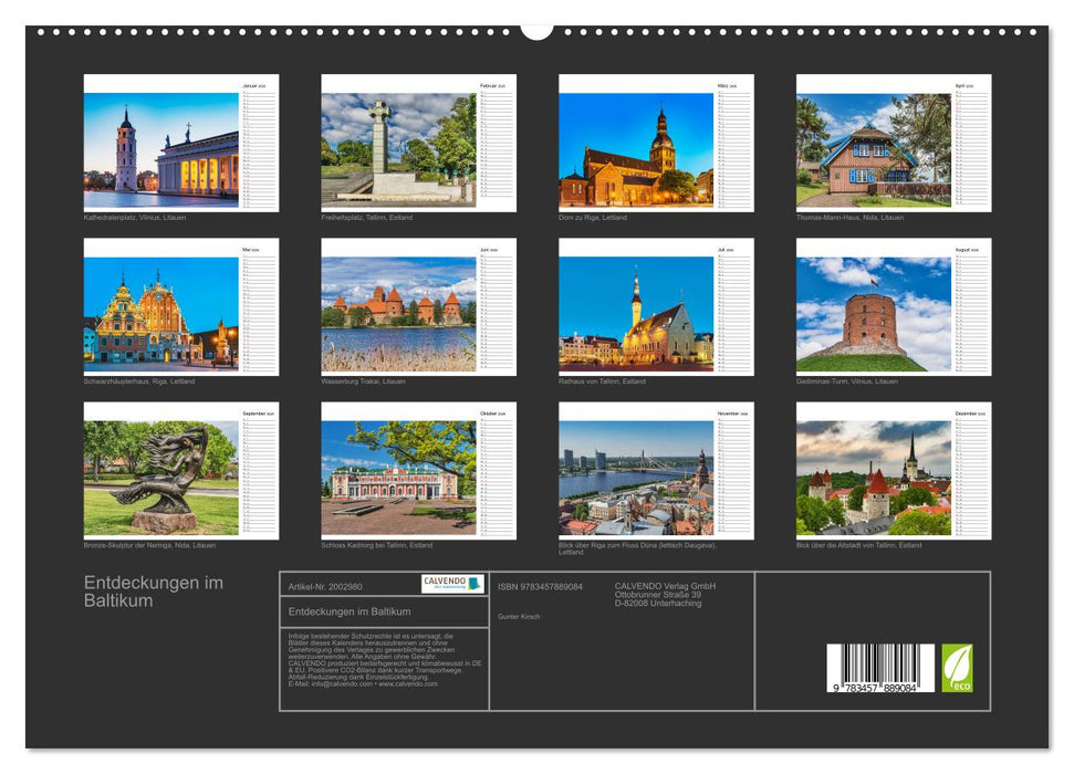 Entdeckungen im Baltikum (CALVENDO Premium Wandkalender 2026)