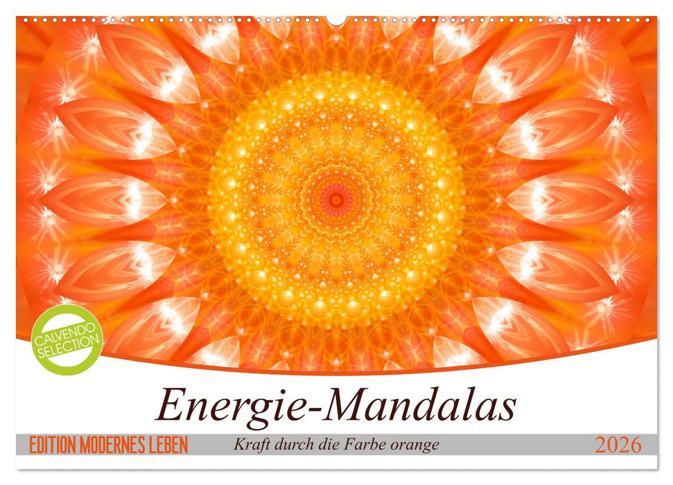 Energie - Mandalas in orange (CALVENDO Wandkalender 2026)