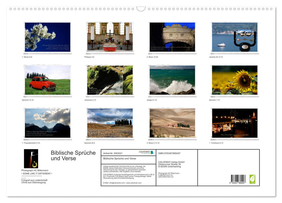 Biblische Sprüche und Verse (CALVENDO Wandkalender 2026)
