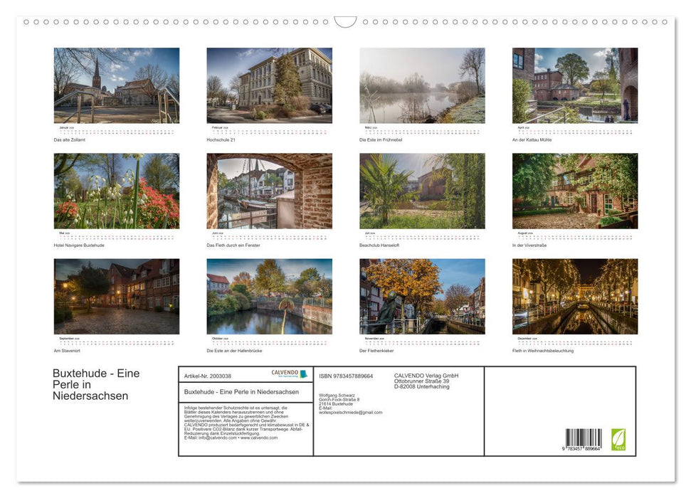 Buxtehude - Eine Perle in Niedersachsen (CALVENDO Wandkalender 2026)