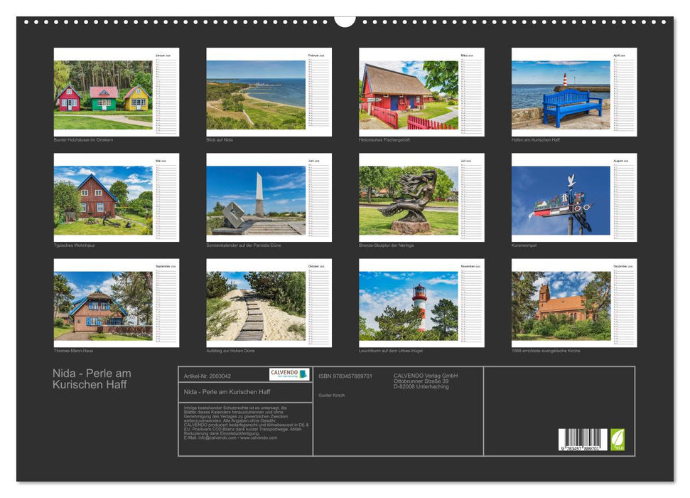 Nida - Perle am Kurischen Haff (CALVENDO Wandkalender 2026)