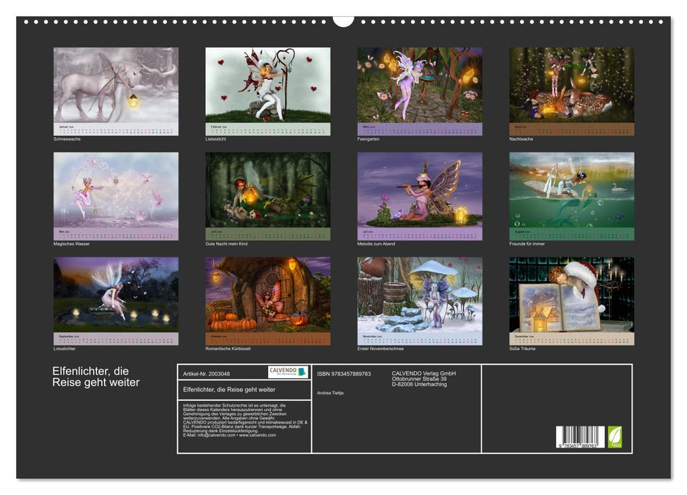 Elfenlichter, die Reise geht weiter (CALVENDO Wandkalender 2026)