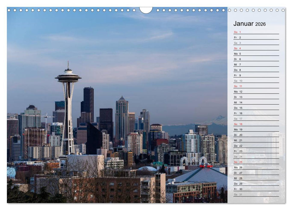 Eine Reise nach Seattle (CALVENDO Wandkalender 2026)