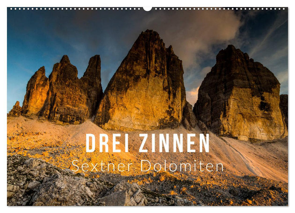 Drei Zinnen. Sextner Dolomiten (CALVENDO Wandkalender 2026)