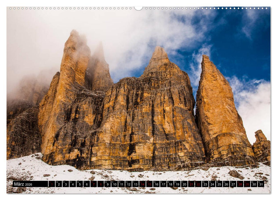 Drei Zinnen. Sextner Dolomiten (CALVENDO Wandkalender 2026)