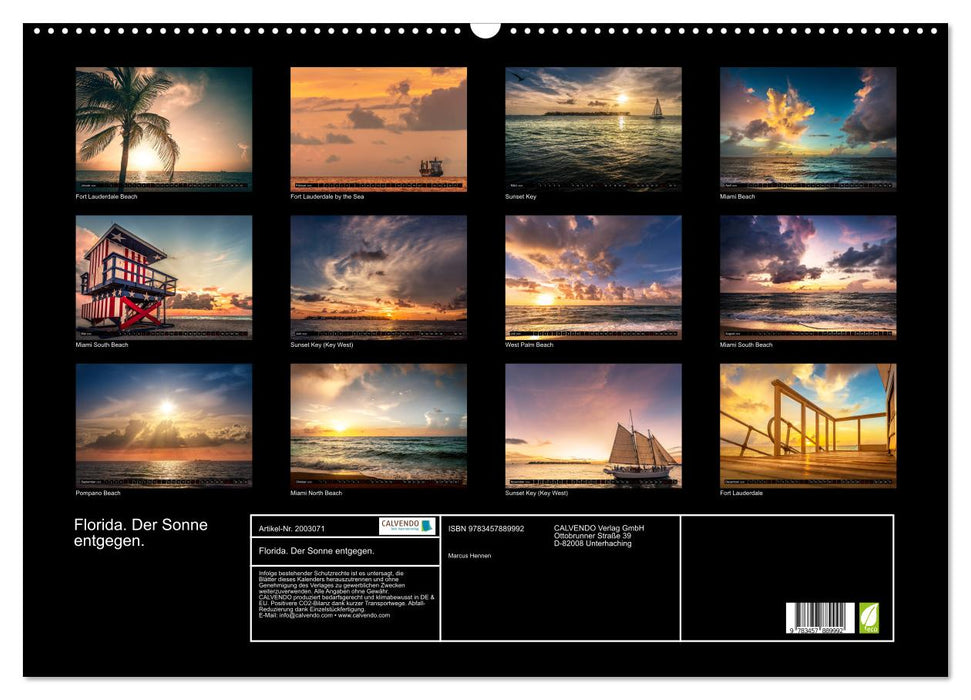 Florida. Der Sonne entgegen. (CALVENDO Wandkalender 2026)