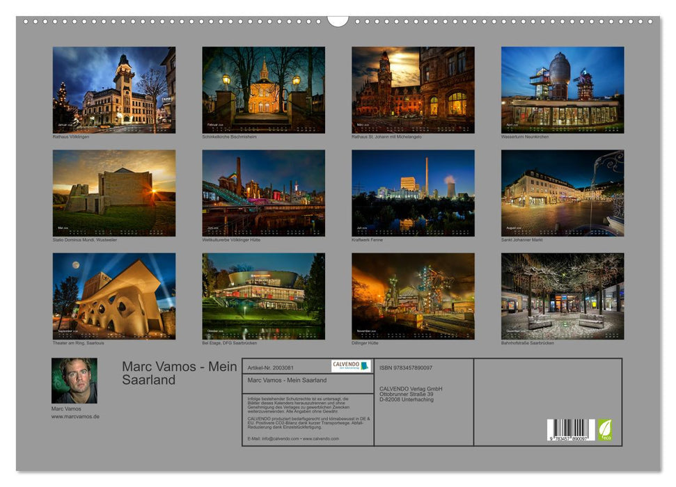 Marc Vamos - Mein Saarland (CALVENDO Wandkalender 2026)