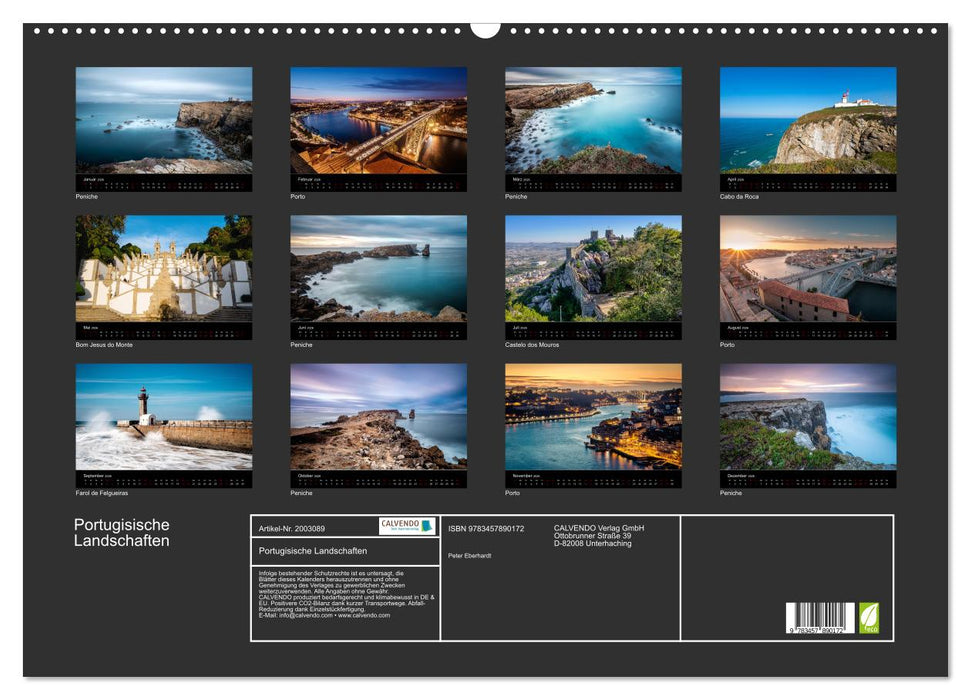 Portugisische Landschaften (CALVENDO Wandkalender 2026)