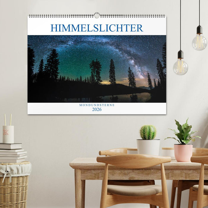 Himmelslichter - Mond und Sterne (CALVENDO Wandkalender 2026)