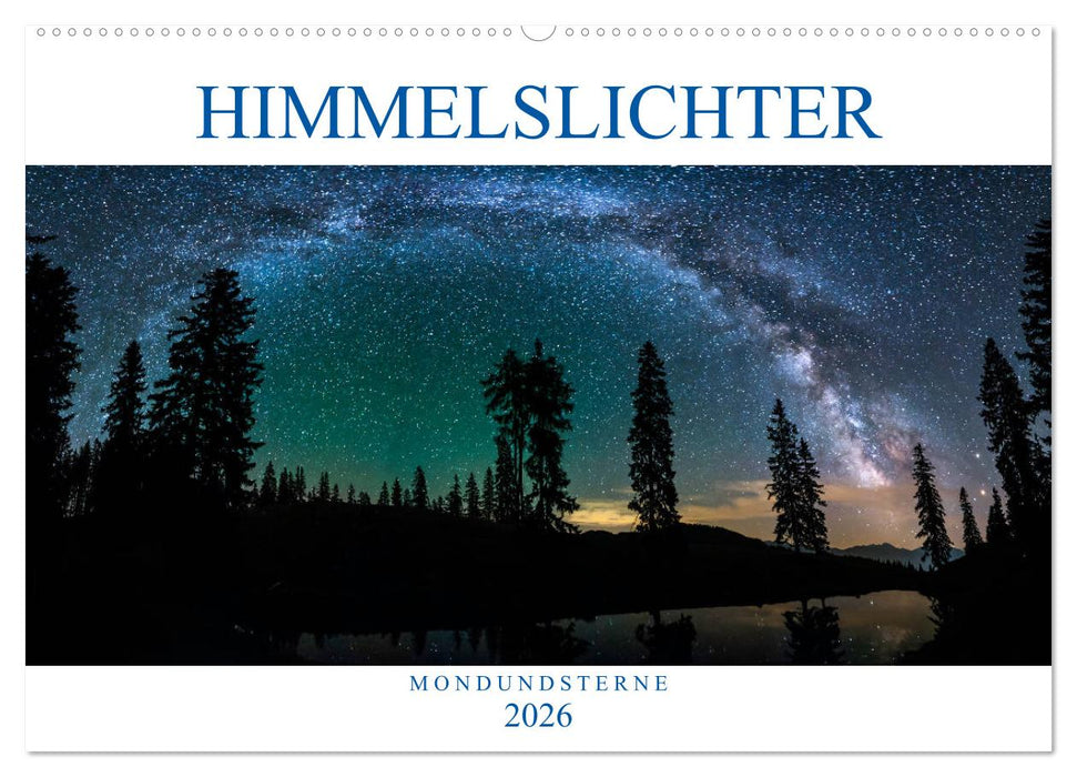 Himmelslichter - Mond und Sterne (CALVENDO Wandkalender 2026)