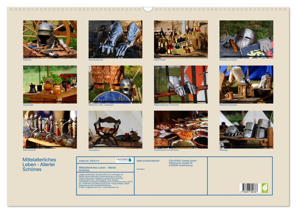 Mittelalterliches Leben - Allerlei Schönes (CALVENDO Wandkalender 2026)