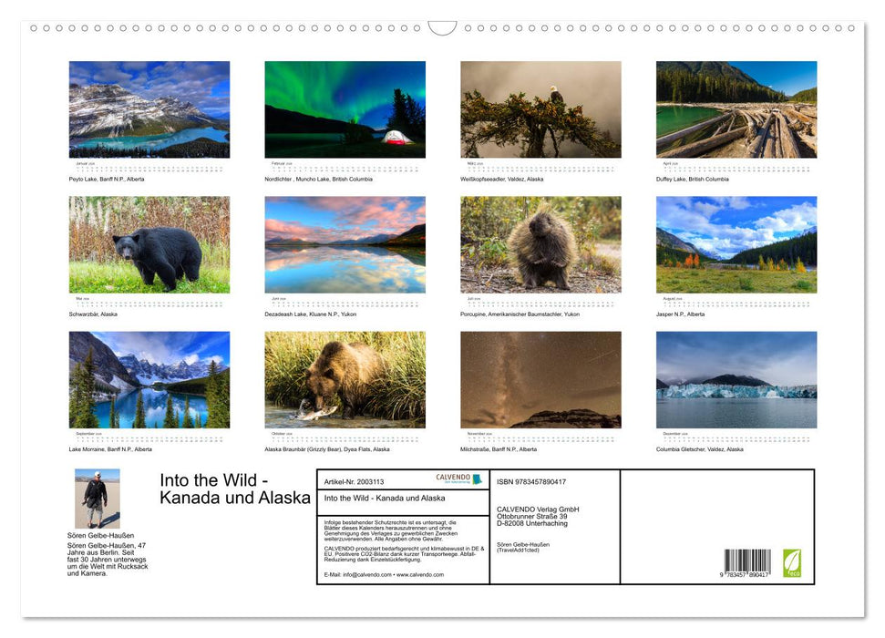 Into the Wild - Kanada und Alaska (CALVENDO Wandkalender 2026)