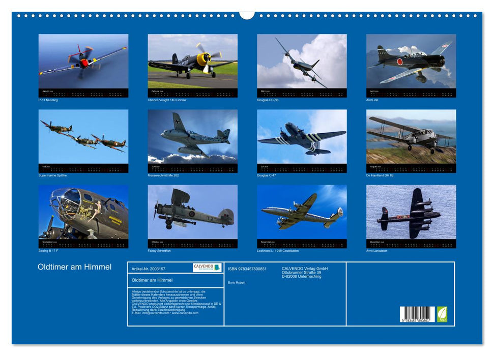 Oldtimer am Himmel (CALVENDO Wandkalender 2026)
