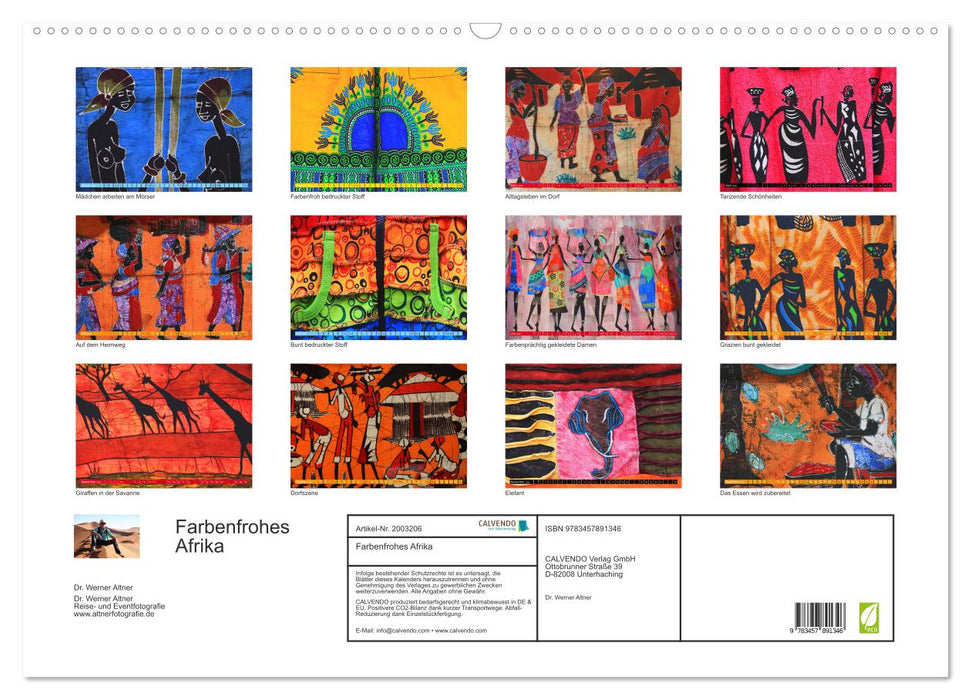 Farbenfrohes Afrika (CALVENDO Wandkalender 2026)