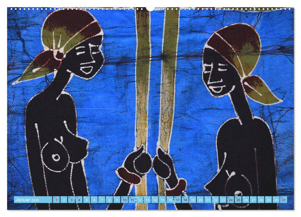 Farbenfrohes Afrika (CALVENDO Wandkalender 2026)