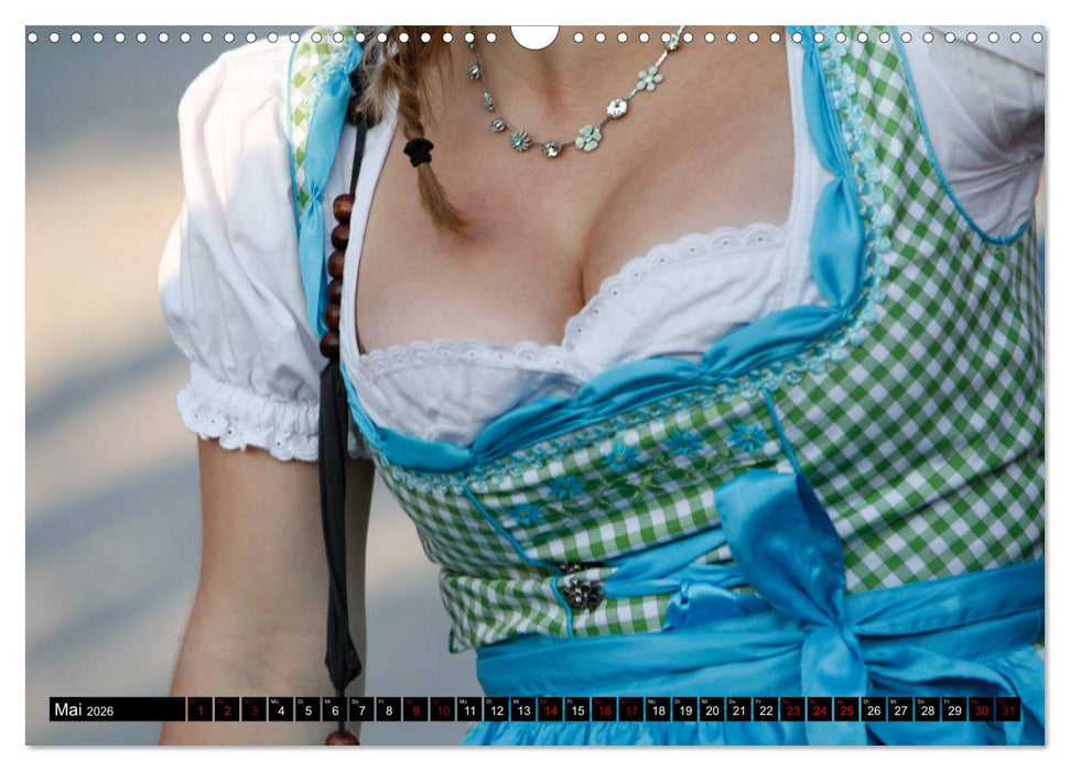 Bayerische Balkone, Einblicke ins Dirndl - bezaubernd (CALVENDO Wandkalender 2026)