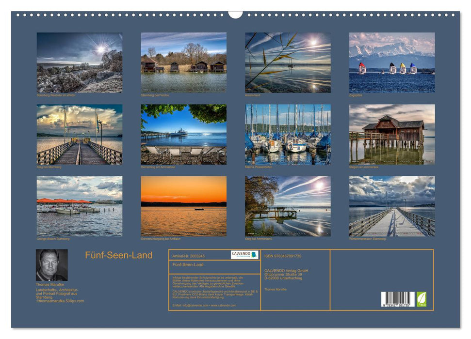 Fünf-Seen-Land (CALVENDO Wandkalender 2026)