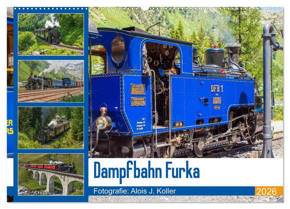 Dampfbahn Furka 2026 (CALVENDO Wandkalender 2026)