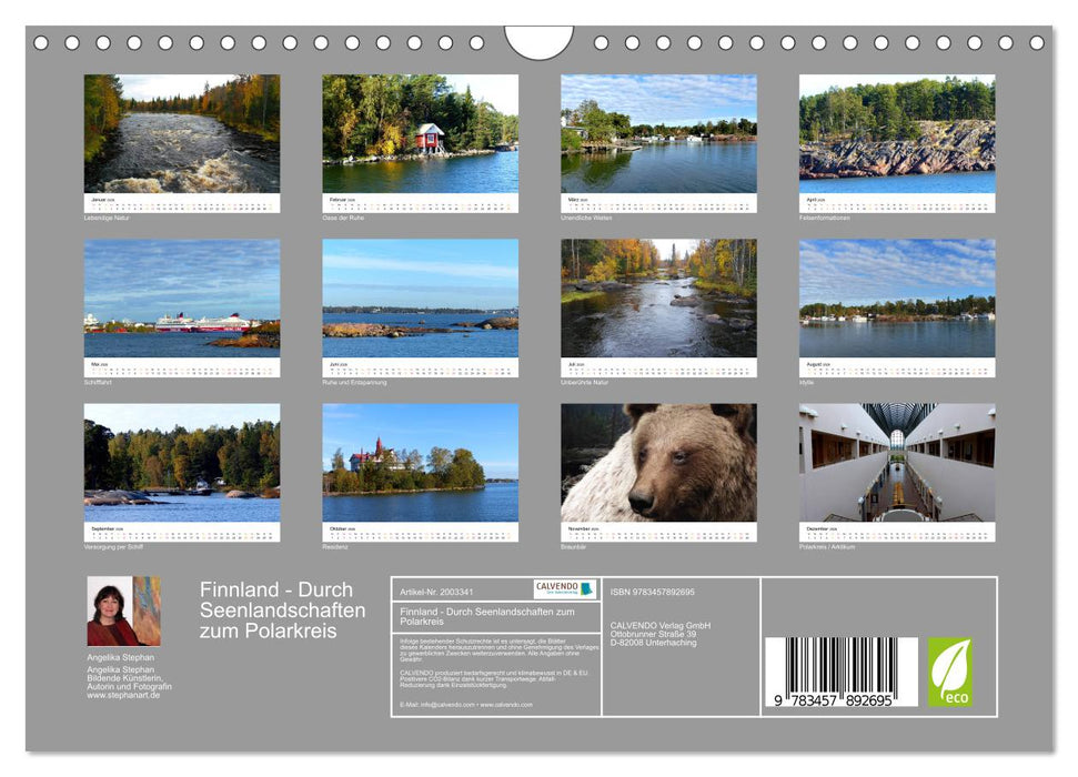 Finnland - Durch Seenlandschaften zum Polarkreis (CALVENDO Wandkalender 2026)