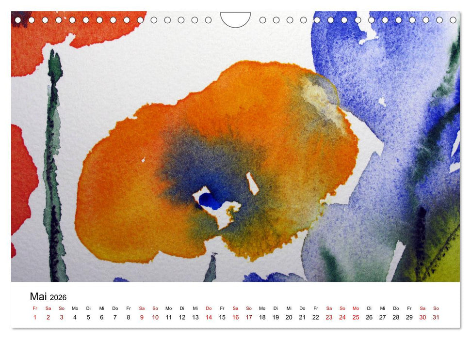 Blütenduft Aquarelle (CALVENDO Wandkalender 2026)