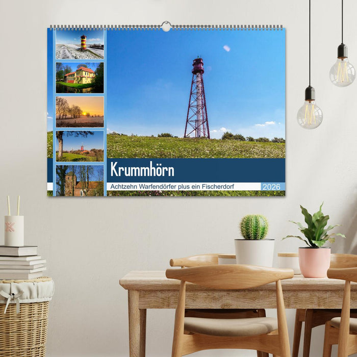 KRUMMHÖRN Achtzehn Warfendörfer plus ein Fischerdorf (CALVENDO Wandkalender 2026)
