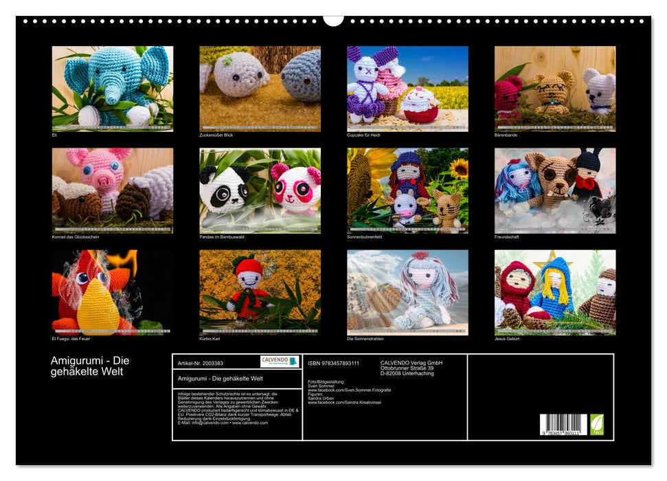 Amigurumi - Die gehäkelte Welt (CALVENDO Wandkalender 2026)