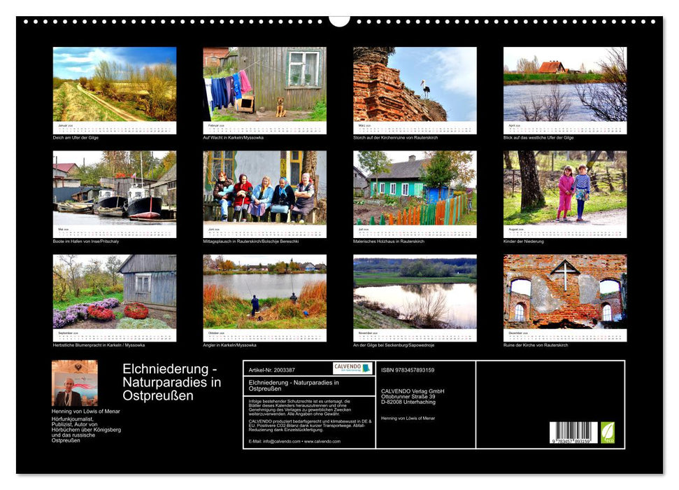 Elchniederung - Naturparadies in Ostpreußen (CALVENDO Wandkalender 2026)