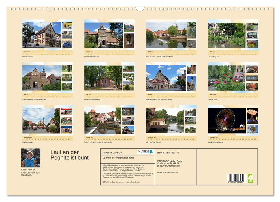 Lauf an der Pegnitz ist bunt (CALVENDO Wandkalender 2026)