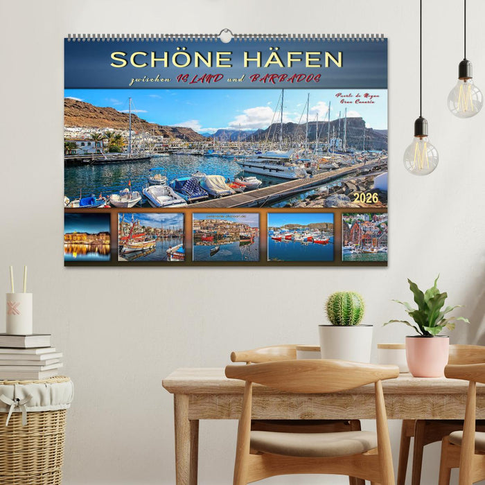 Schöne Häfen zwischen Island und Barbados (CALVENDO Wandkalender 2026)