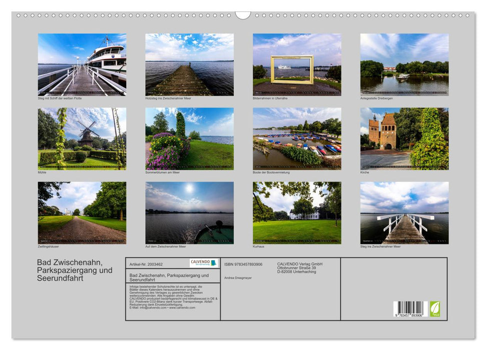 Bad Zwischenahn, Parkspaziergang und Seerundfahrt (CALVENDO Wandkalender 2026)