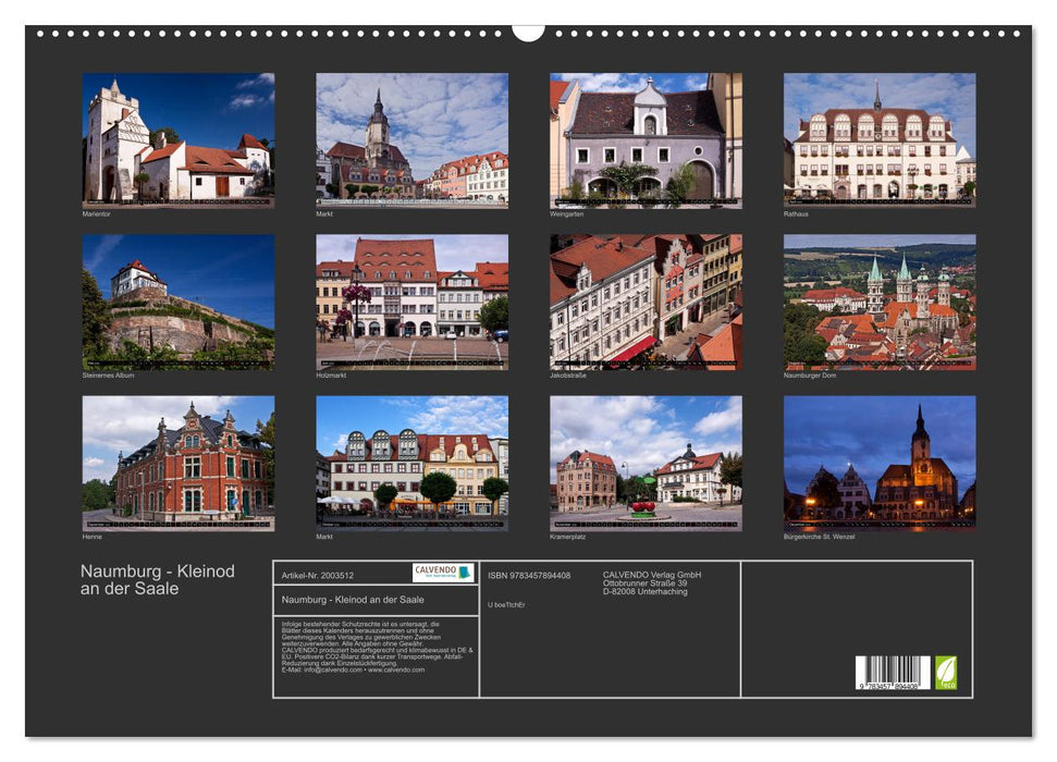 Naumburg - Kleinod an der Saale (CALVENDO Wandkalender 2026)