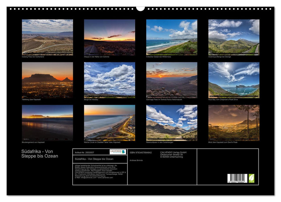 Südafrika - Von Steppe bis Ozean (CALVENDO Wandkalender 2026)