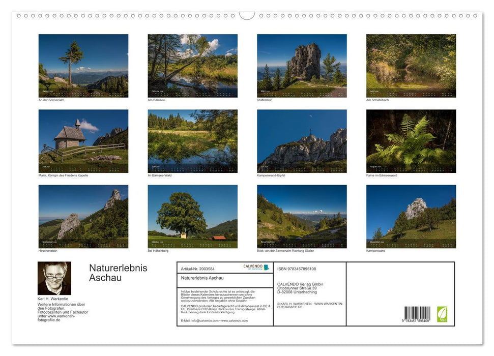 Naturerlebnis Aschau (CALVENDO Wandkalender 2026)