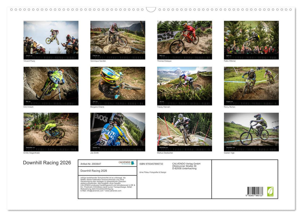 Downhill Racing 2026 (CALVENDO Wandkalender 2026)