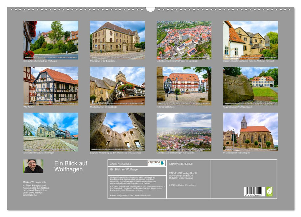 Ein Blick auf Wolfhagen (CALVENDO Wandkalender 2026)