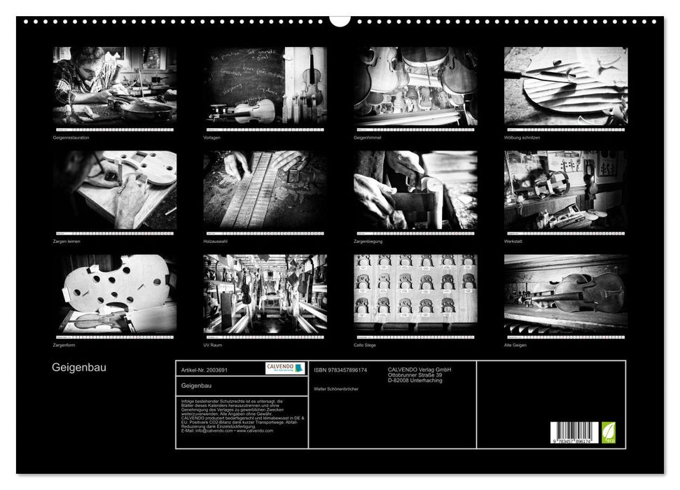Geigenbau (CALVENDO Wandkalender 2026)