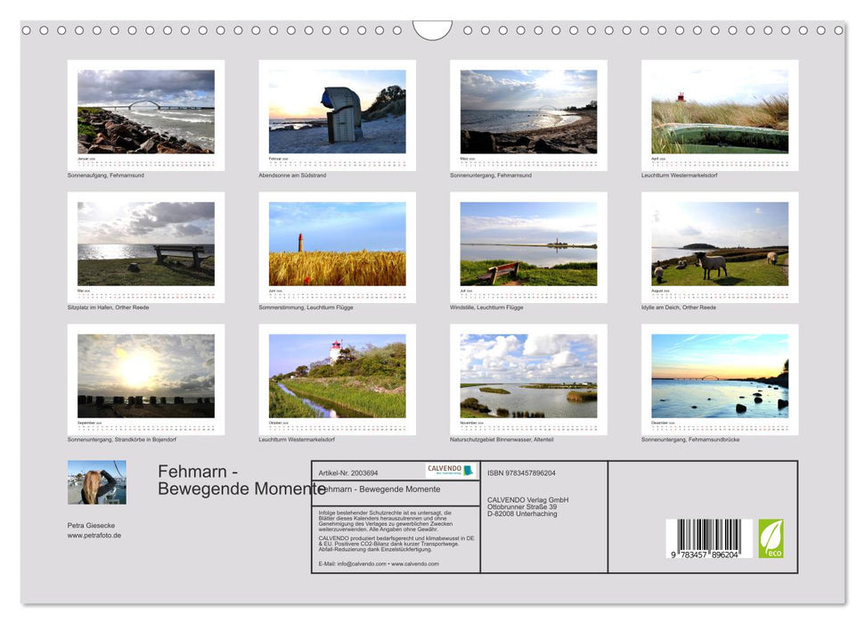 Fehmarn - Bewegende Momente (CALVENDO Wandkalender 2026)