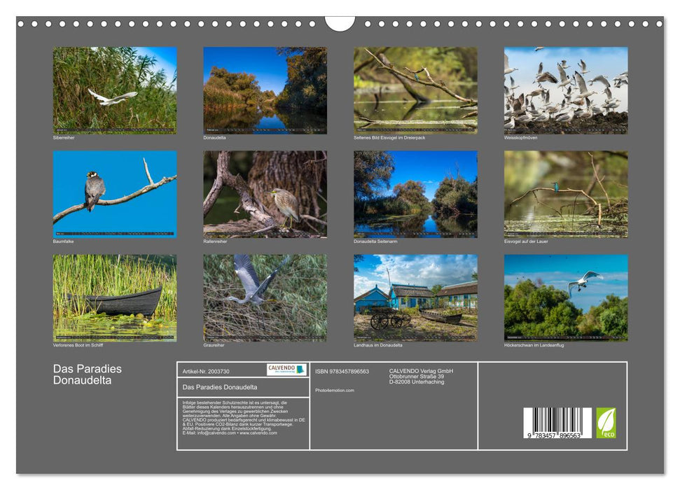 Das Paradies Donaudelta (CALVENDO Wandkalender 2026)