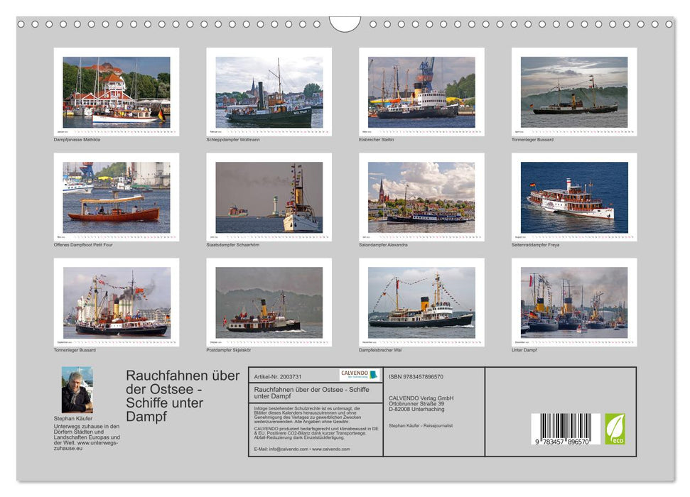 Rauchfahnen über der Ostsee - Schiffe unter Dampf (CALVENDO Wandkalender 2026)