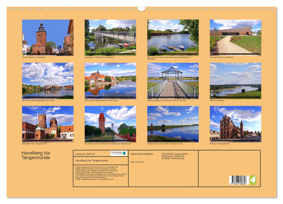 Havelberg bis Tangermünde (CALVENDO Wandkalender 2026)