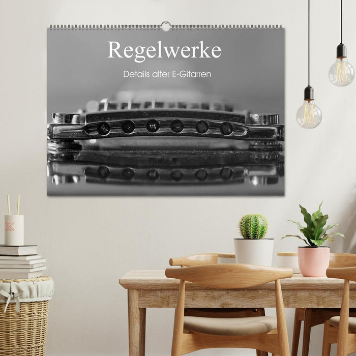 Regelwerke - Details alter E-Gitarren (CALVENDO Wandkalender 2026)