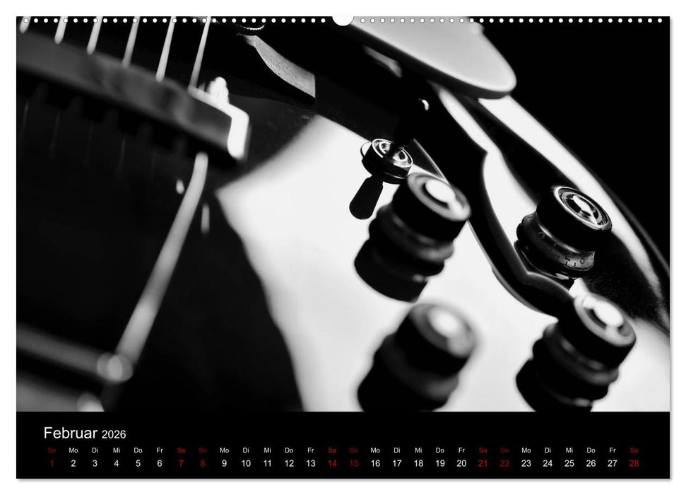 Regelwerke - Details alter E-Gitarren (CALVENDO Wandkalender 2026)
