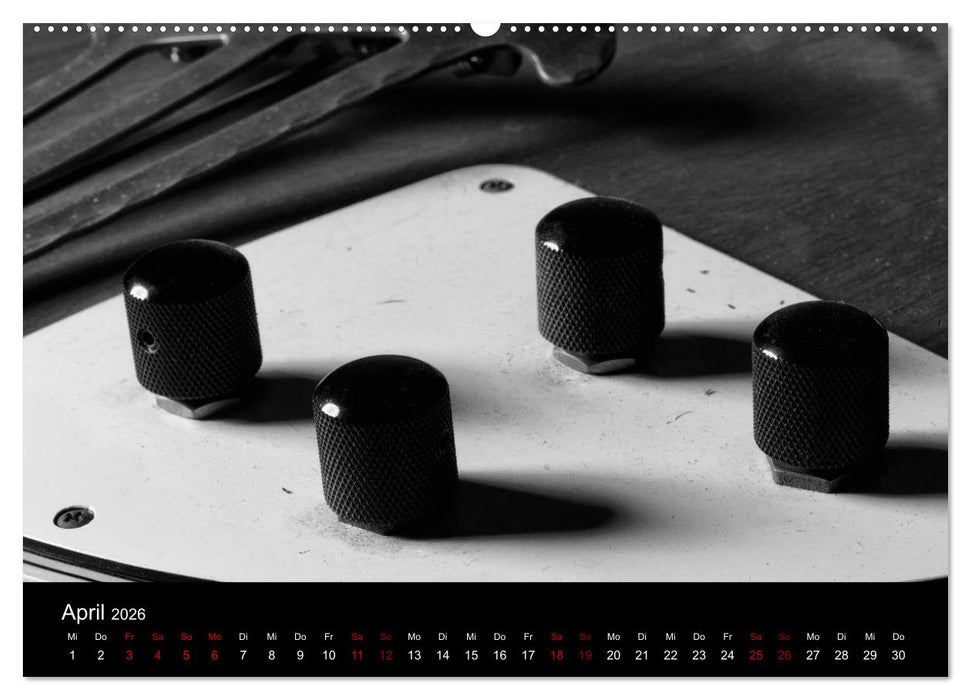 Regelwerke - Details alter E-Gitarren (CALVENDO Wandkalender 2026)