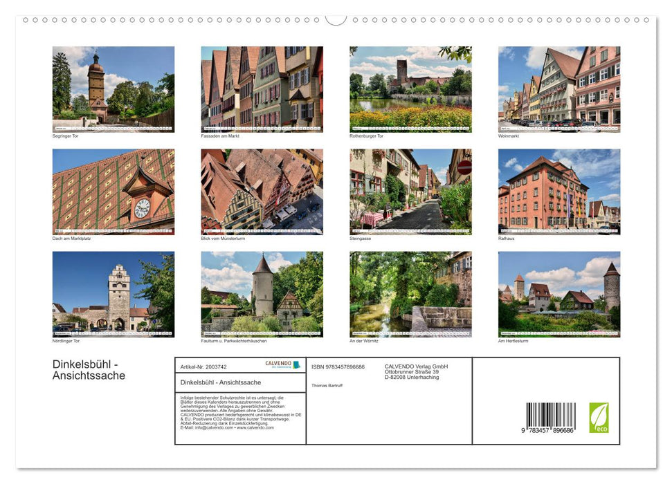 Dinkelsbühl - Ansichtssache (CALVENDO Premium Wandkalender 2026)