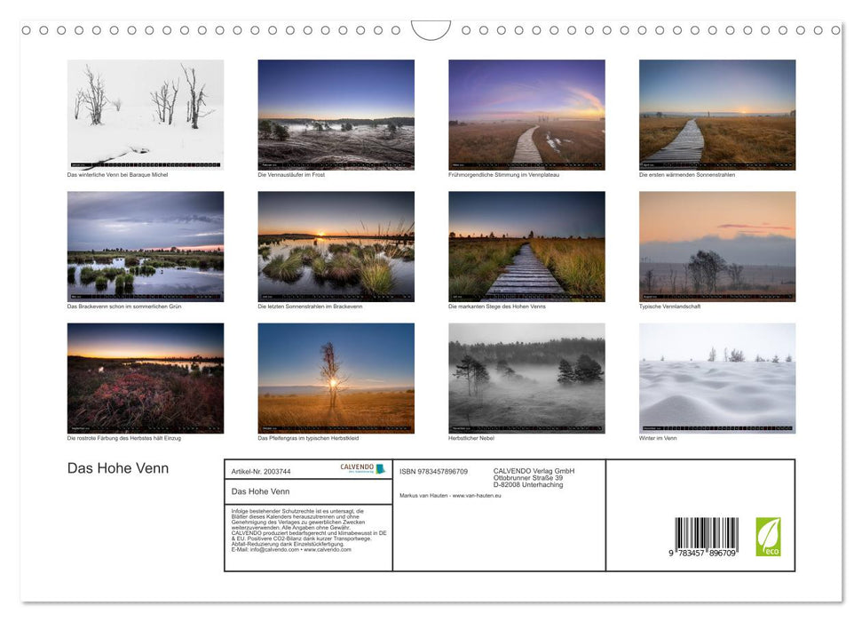 Das Hohe Venn (CALVENDO Wandkalender 2026)